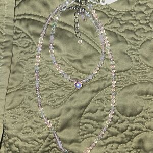 Elegant Pink Beaded Necklace Set